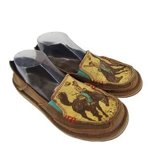 Ariat Rodeo Western Cowboy Yee Haw Leather Loafer Boat Mocassin Shoe 8 No insole